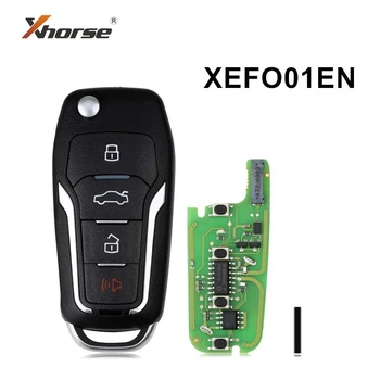  1 / 2 / 5 шт. Xhorse XEFO01EN VVDI Super Remote Key Flip 4 кнопки для Ford Встроенный XT27 Super Chip для VVDI/VVDI2 Мини-ключ инструмент