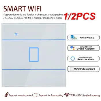 1 / 2 шт. Wifi Smart Switch Wifi + RF Переключатель дистанционного управления с функцией 433 МГц RF Работа с Alexa Echo Alice Smart