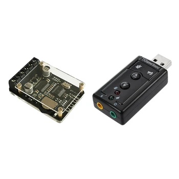 1 шт. 7.1-канальный USB-адаптер внешней звуковой карты и 1 шт. Стерео Bluetooth усилитель мощности аудио модуль платы