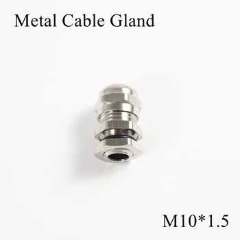  1 шт./лот M10 Металлический кабельный ввод IP68 Водонепроницаемый никель-латунный соединительный ввод для электрического провода 3-6,5 мм M10 * 1,5 медного соединения