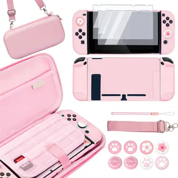  10 в 1 сумка для хранения розовая сакура симпатичный дорожный чехол для переноски Nintendo Switch Аксессуары Комплект Switch Консоль Защитный чехол