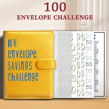 100Envelope Challenge 100-дневный челлендж Сберегательная книжка Кассовый конверт Бюджет Flip Sheet Notes