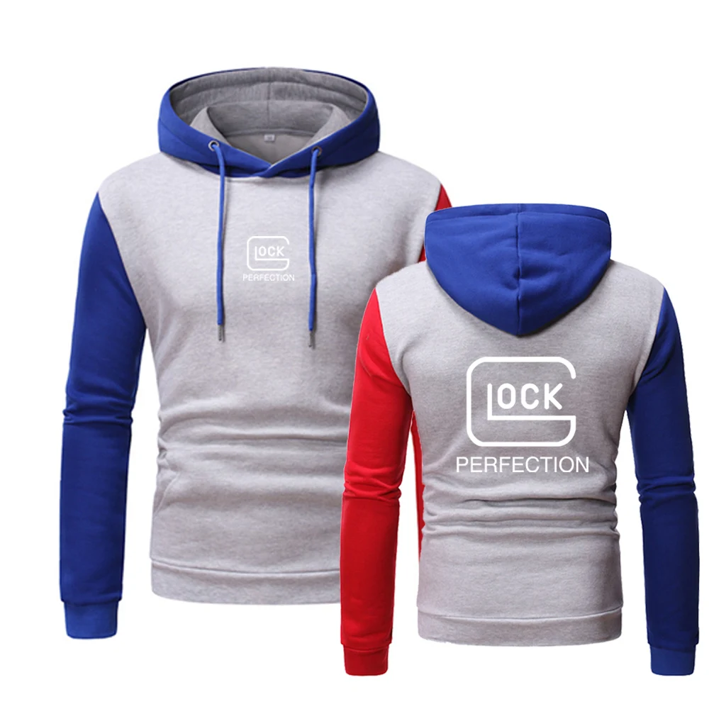 2023 Glock американский логотип мужская мода строчка бег трусцой спортивная одежда повседневный свитер с капюшоном осенью и зимой - 0