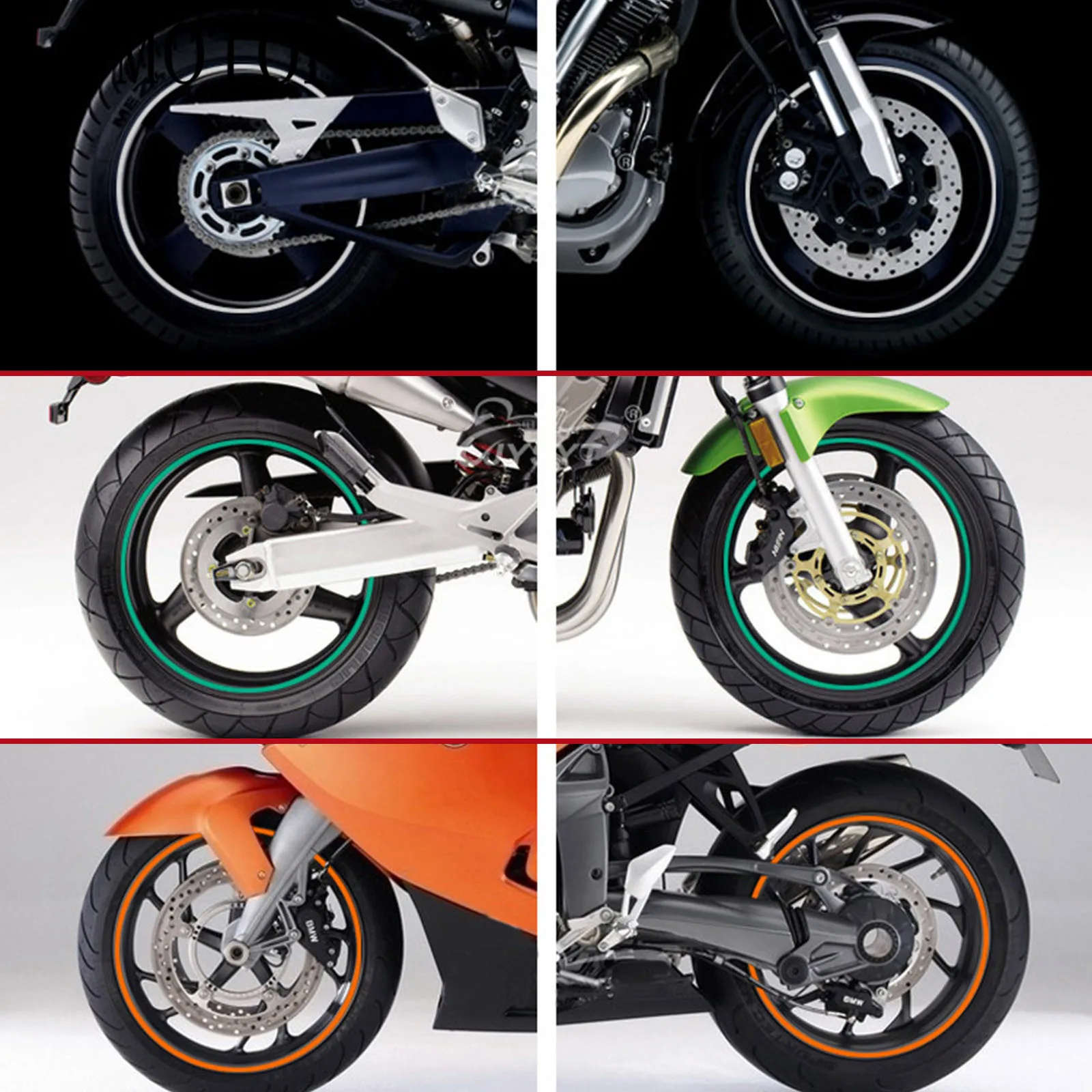 Наклейка на колесо Светоотражающая полоса обода Лента Велосипед Мотоцикл Наклейки для KTM 530EXC EXC-R XCR-W XC-W FREERIDE 250R 350 Husaberg - 0