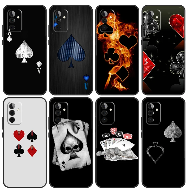 Чехол для покера Ace of Spades для Samsung Galaxy A52 A32 A22 A12 A54 A34 A24 A14 A51 A71 A73 A53 A33 A23 A13 Крышка - 0