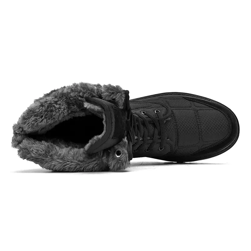Зимние мужские ботинки Водонепроницаемые Сохраняют тепло Плюшевые зимние сапоги до середины икры На открытом воздухе Мужская повседневная обувь с высоким верхом Большой размер 47 48 - 2