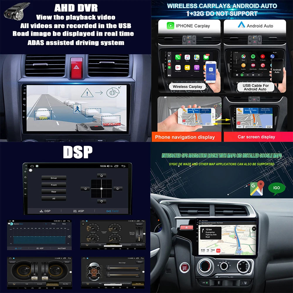 Автомагнитола Мультимедиа Видео GPS Для Honda Accord 8 Spirior 2008 - 2013 Android 13 Навигация No 2 Din DVD Плеер авторадио - 4