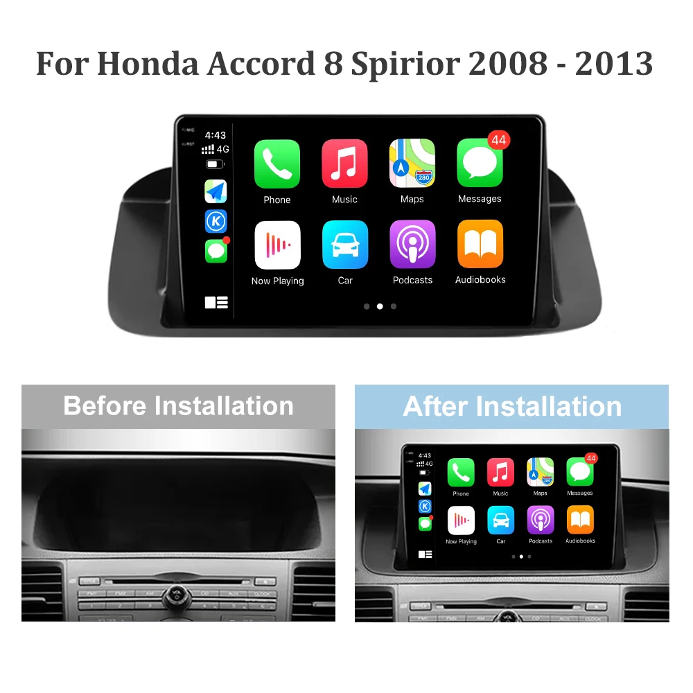 Автомагнитола Мультимедиа Видео GPS Для Honda Accord 8 Spirior 2008 - 2013 Android 13 Навигация No 2 Din DVD Плеер авторадио - 5