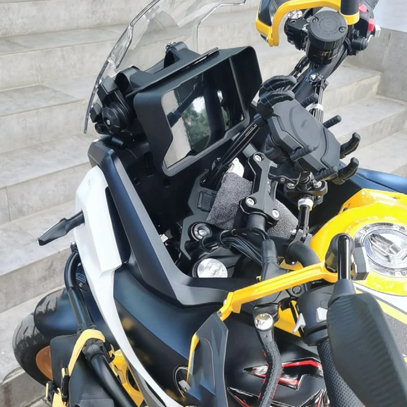  Спидометр мотоцикла Солнцезащитный козырек Крышка Экран прибора Солнцезащитный козырек Защита счетчика для QJMOTOR SVT650 SRT750 QJ650 Parts - 3