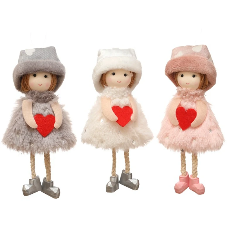 День матери День святого Валентина Красное Сердце Цилиндр Кукла Милая Девочка Кукла Высококачественная Ткань Мать Праздник Подарок Кулон - 0