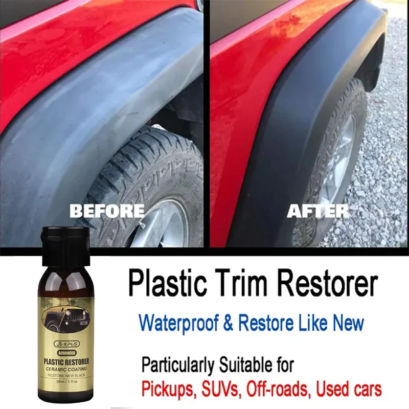  Реставратор автомобильного пластика Долговечное керамическое покрытие автомобиля Гидрофобное внешнее средство для восстановления автозапчастей Очиститель пластиковых резин - 0