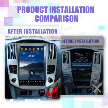 12,1 дюйма Android 13 Автомагнитола для Lexus RX RX300 RX330 RX350 RX400H 2004-2008 Auto Carplay Мультимедийный плеер GPS Навигация