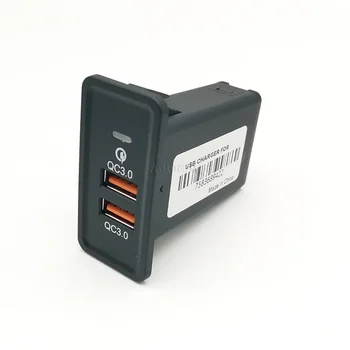 12 В / 24 В Двойное USB-зарядное устройство Автомобильное зарядное устройство QC3.0 Адаптер Автомобильное зарядное устройство для телефона со светодиодной подсветкой для VW Golf 7 Автомобильные аксессуары