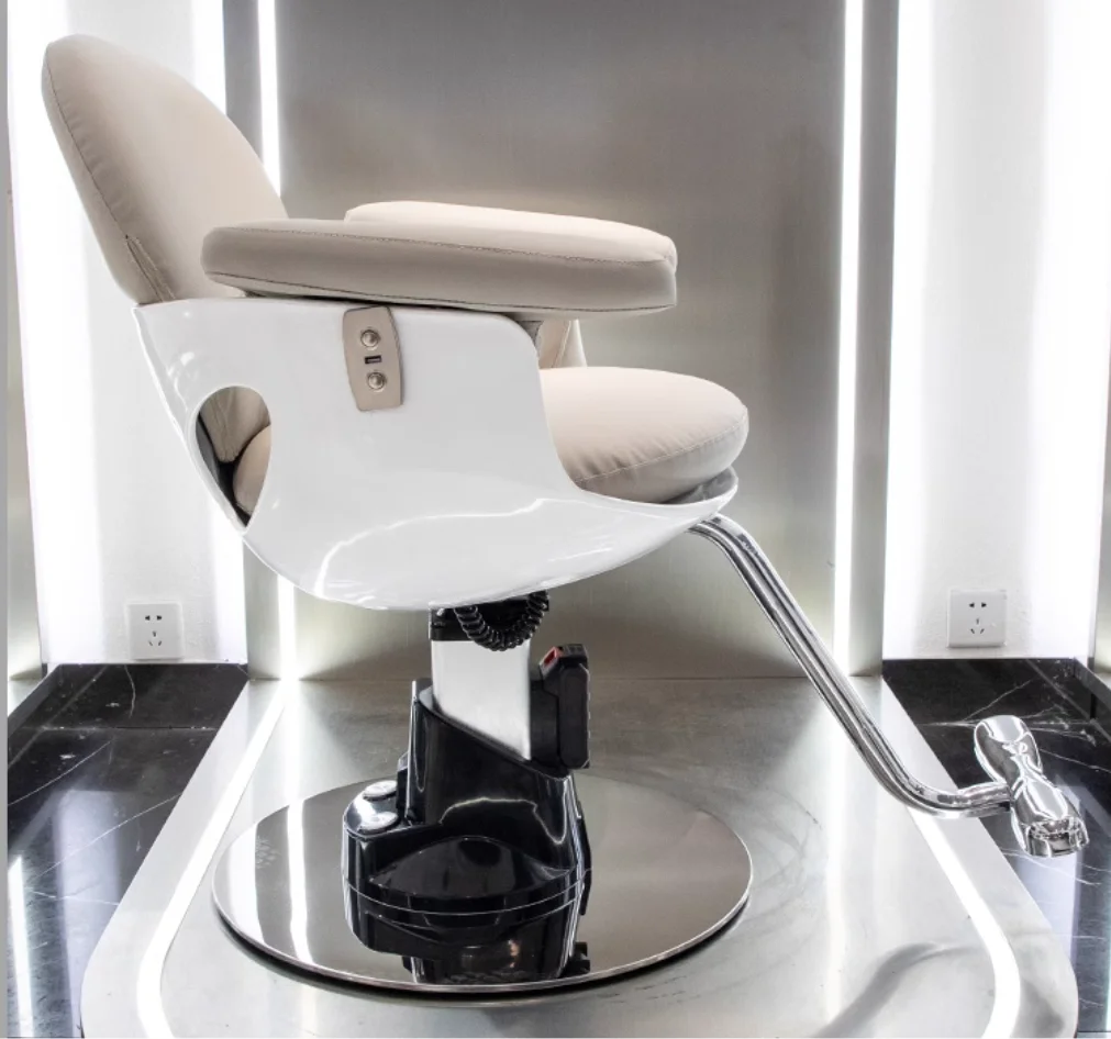 Новый стул для парикмахерской Элитный парикмахерский салон модной одежды электрический лифт режущий стул парикмахерская глажка крашение табурет - 3