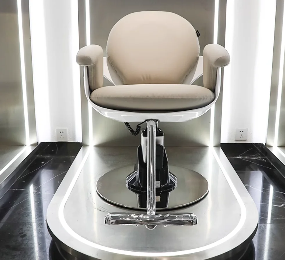 Новый стул для парикмахерской Элитный парикмахерский салон модной одежды электрический лифт режущий стул парикмахерская глажка крашение табурет - 4
