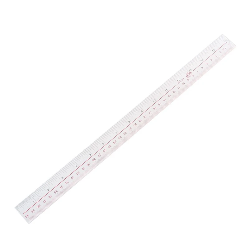 2X, 40 см 16 дюймов Длина Измерьте прозрачную пластиковую линейку с прямым краем - 0
