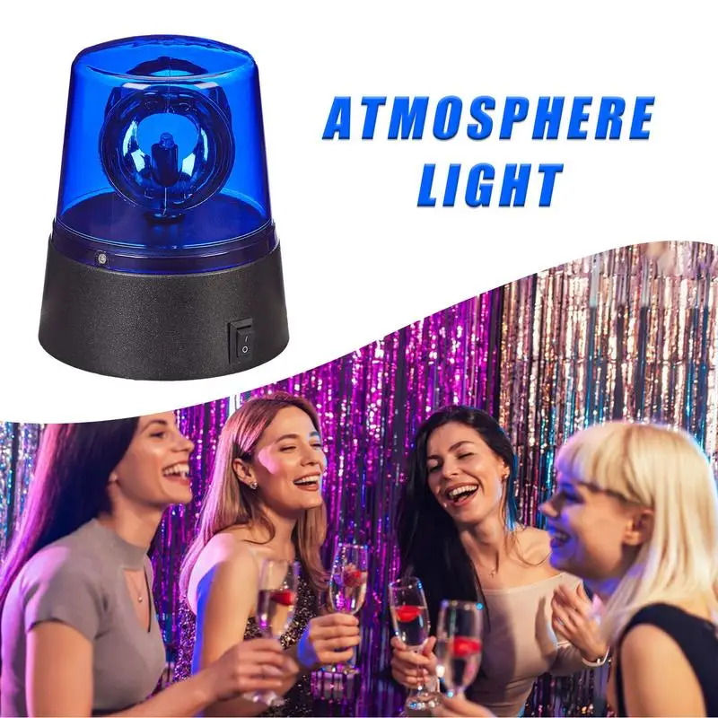 DJ Lights Светодиодный синий свет Сигнальные огни безопасности 360 Вращающиеся окружающие огни с батарейным питанием для ролевых игр Вечеринка Бар Тематическая вечеринка - 4