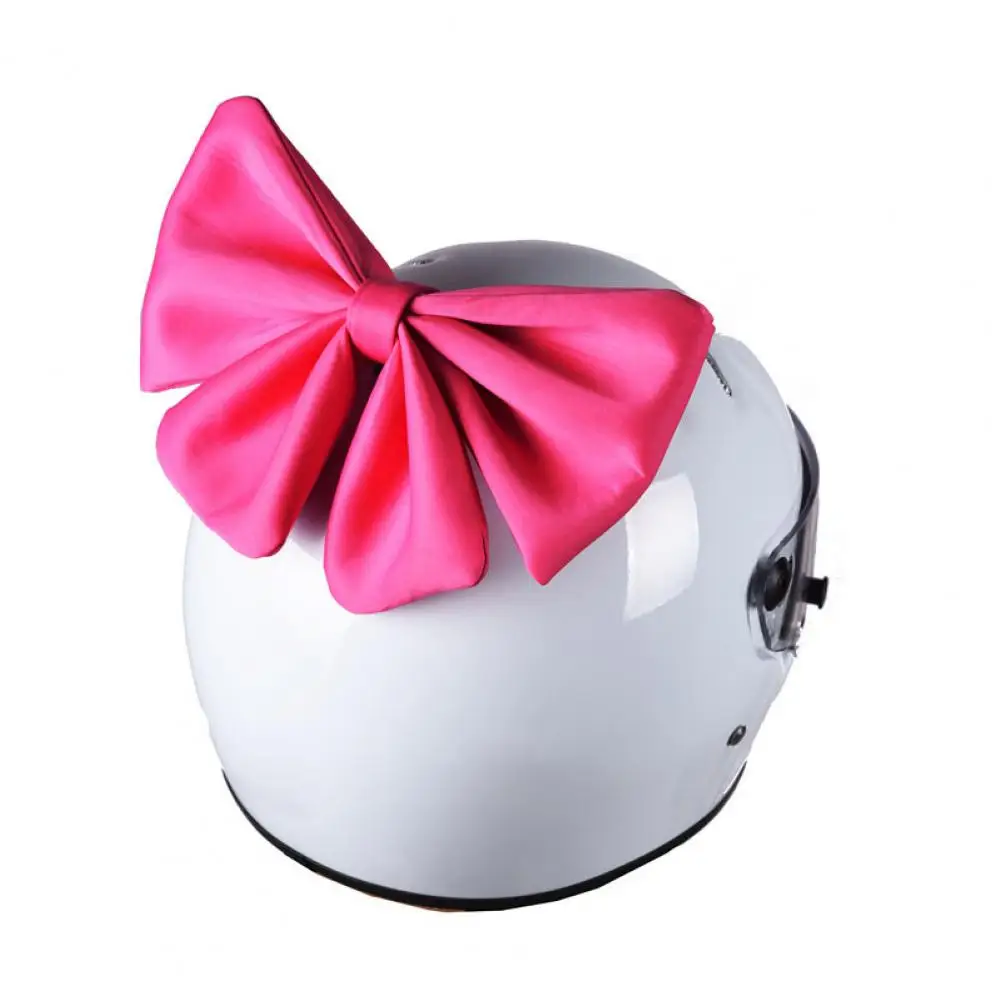 Симпатичный декоративный лук унисекс мотоциклетный шлем бант узел изысканный розовый / красный шлем узел бабочки для шлема - 0