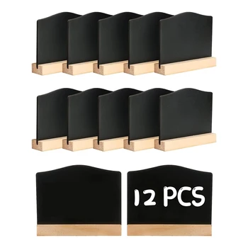 12Pack Кухонные заметки Меловые доски Маленькая доска для сообщений Blackboard с подставками 10X7,2 см