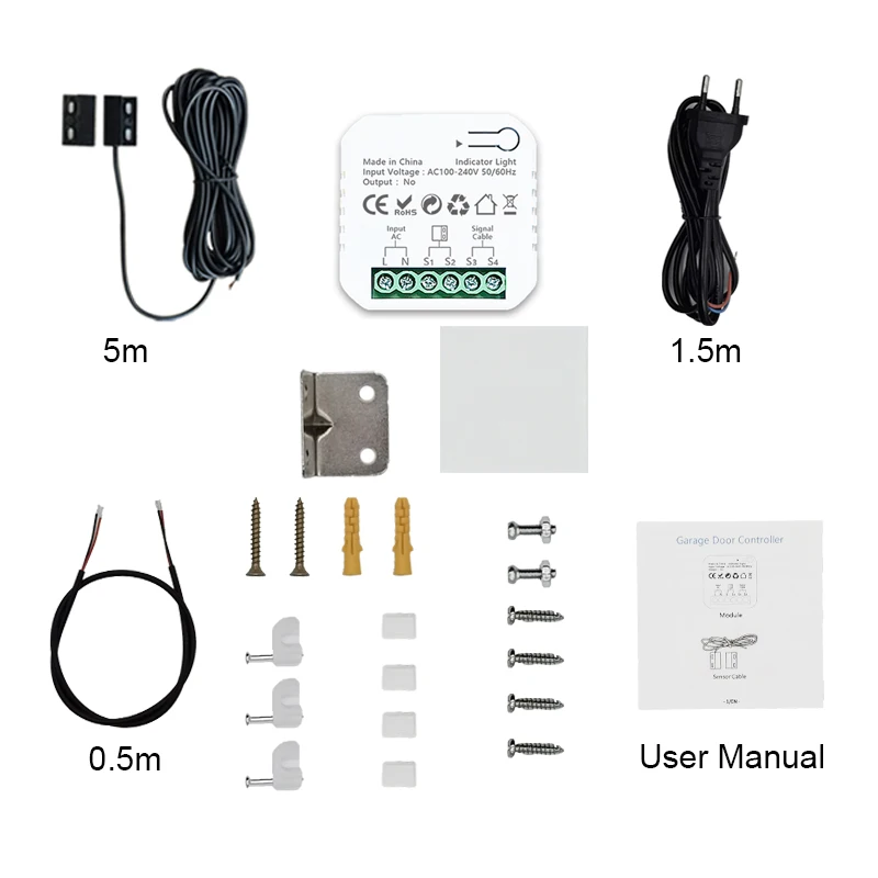 Tuya Smart Life WiFi Контроллер открывания гаражных ворот с датчиком Приложение Dry Contact Дистанционное управление Поддерживает Alexa Google Home - 4