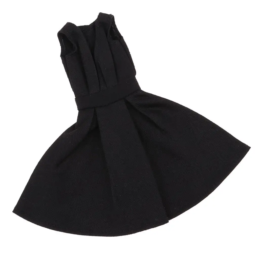 Черное кукольное платье без рукавов для 1/6 кукол БЖД для аксессуара для кукол Блайт - 2