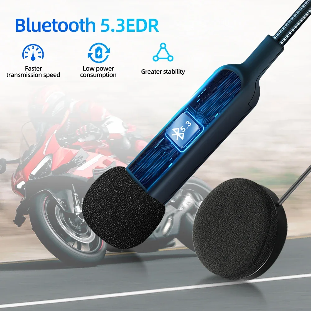Новая гарнитура BT30S Bluetooth с защитой от помех для мотоциклетного шлема для верховой езды без помощи рук наушники мотоциклетный шлем гарнитура - 1