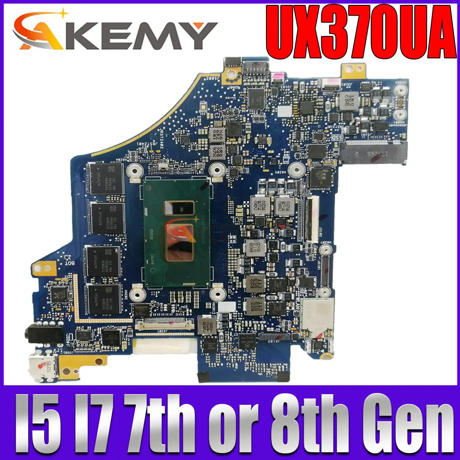 UX370U Mainboar для материнских плат ноутбука ASUS Zenbook Flip S UX370 UX370UAR UX370UAF UX370UA Q325UAR i5 i7 7-го или 8-го поколения 8G 16G - 0