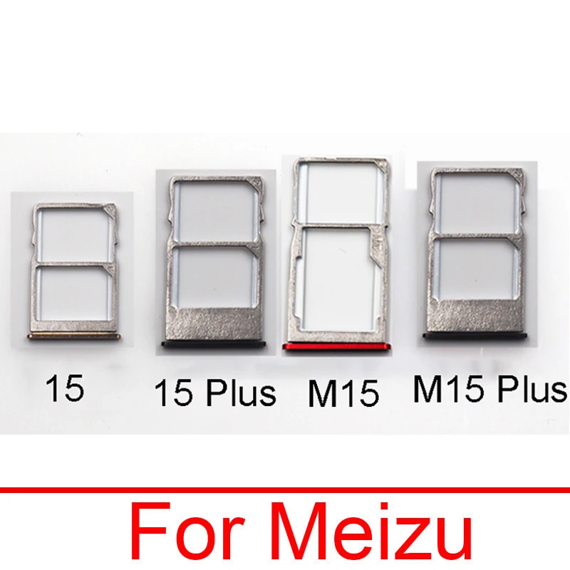  Держатель лотка для SIM-карты для Meizu 15 15 Plus M15 M15 Plus Лоток для SIM-карты Считыватель SD-карт Слот для SD-карты Адаптеры розетки Запасные части - 0