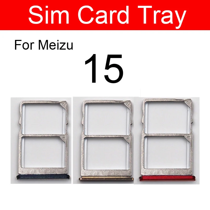  Держатель лотка для SIM-карты для Meizu 15 15 Plus M15 M15 Plus Лоток для SIM-карты Считыватель SD-карт Слот для SD-карты Адаптеры розетки Запасные части - 1