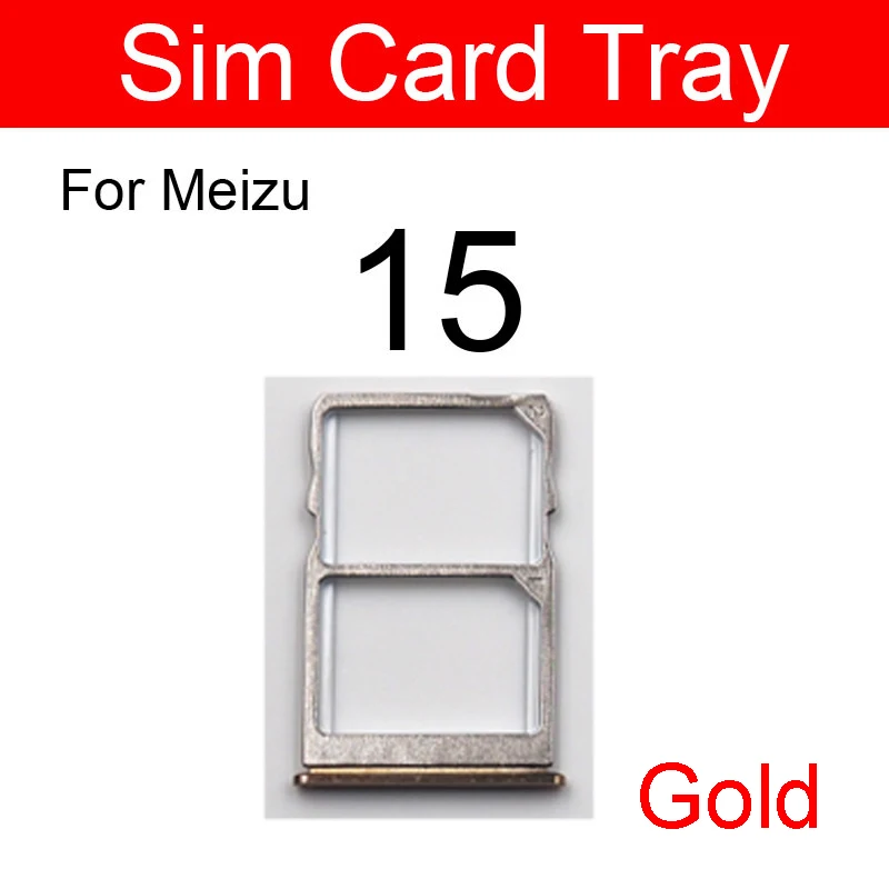  Держатель лотка для SIM-карты для Meizu 15 15 Plus M15 M15 Plus Лоток для SIM-карты Считыватель SD-карт Слот для SD-карты Адаптеры розетки Запасные части - 2