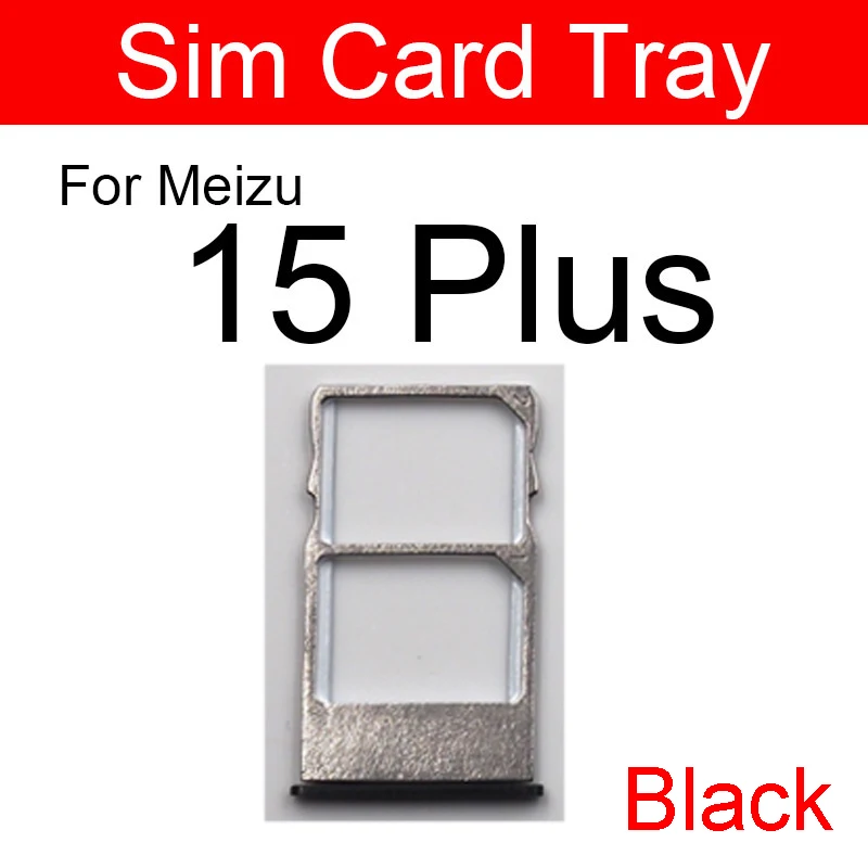  Держатель лотка для SIM-карты для Meizu 15 15 Plus M15 M15 Plus Лоток для SIM-карты Считыватель SD-карт Слот для SD-карты Адаптеры розетки Запасные части - 3