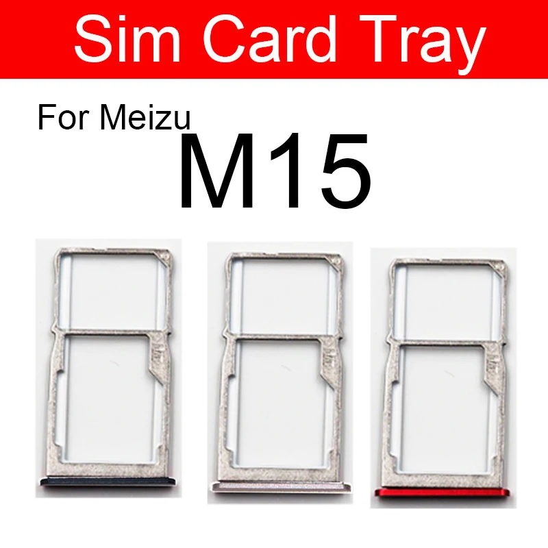  Держатель лотка для SIM-карты для Meizu 15 15 Plus M15 M15 Plus Лоток для SIM-карты Считыватель SD-карт Слот для SD-карты Адаптеры розетки Запасные части - 4