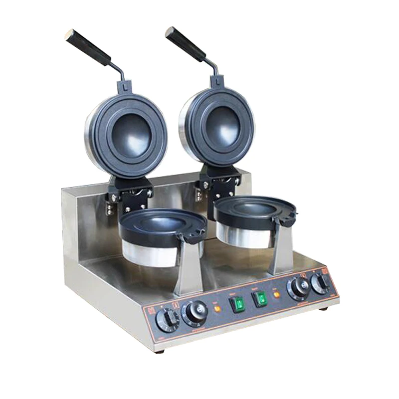  Популярная уличная закусочная Ротационная машина для бургеров с двойной головкой Электрическая хлебопечка для наполнения мороженого - 2