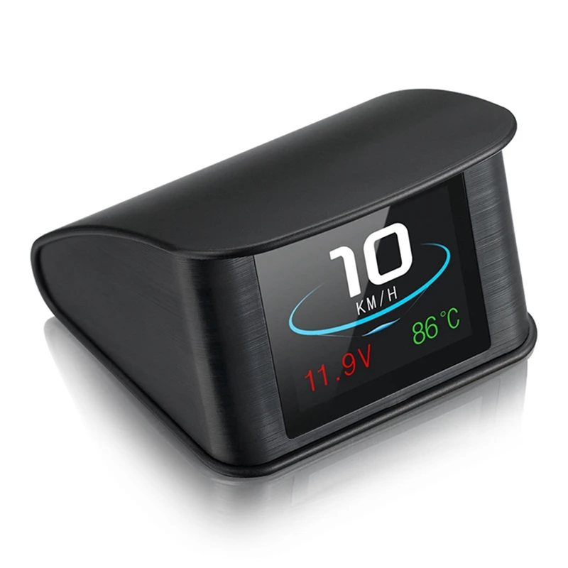 Автомобильный цифровой измеритель OBD HUD P10 2,2-дюймовый ЖК-экран Пластиковые автомобильные принадлежности Интеллектуальный цифровой прибор Проекционный дисплей - 0