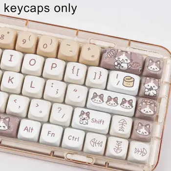 142 клавиши MOA Профиль Колпачок для клавиш ISO MAC Симпатичный кот Square DYE-SUB Пользовательские DIY Механическая клавиатура PBT Keycap Игровые аксессуары