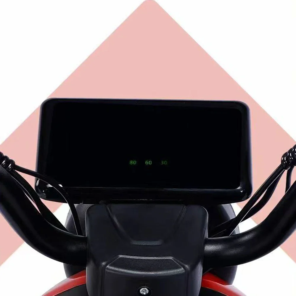 Коммутационный электрический трехколесный велосипед Модный скутер Демпфирующий барабанный тормоз Широкий подушка сиденья ЖК-инструмент Бесщеточный двигатель - 5