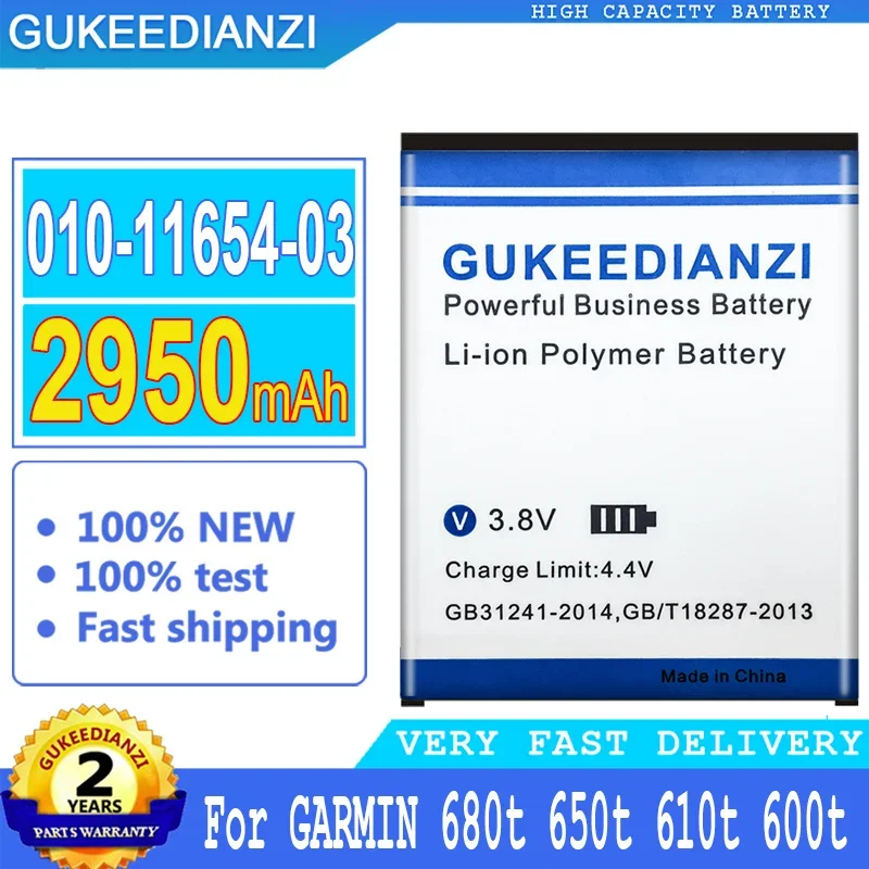 Аккумулятор GUKEEDIANZI, 2950 мАч, для портативных устройств Garmin Montana, 600 Т, 680 Т, 610 Т, 650 Т, 010-11654-03 - 0
