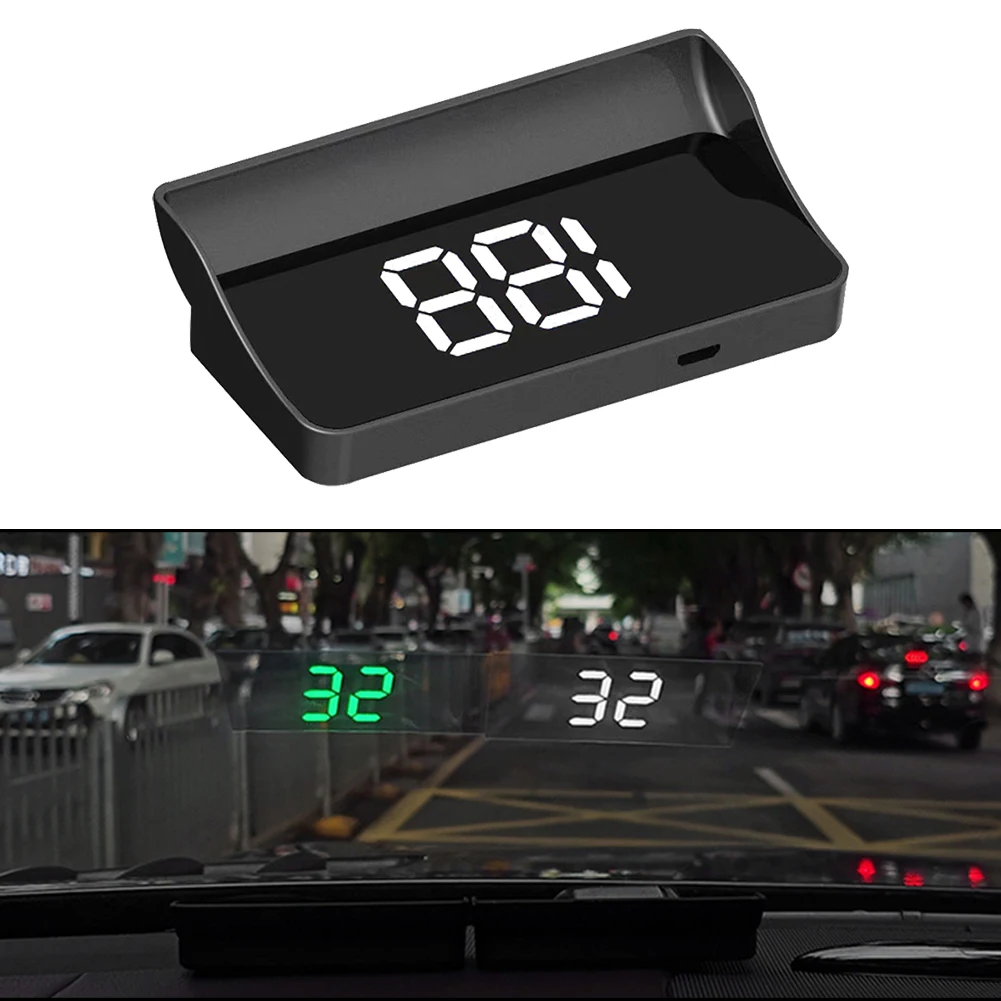  Новый Hud Проекционный дисплей GPS Спидометр Дисплей скорости KMH USB-кабель для автомобиля Велосипед Автобус с нескользящим ковриком и аксессуаром из светоотражающей пленки - 0