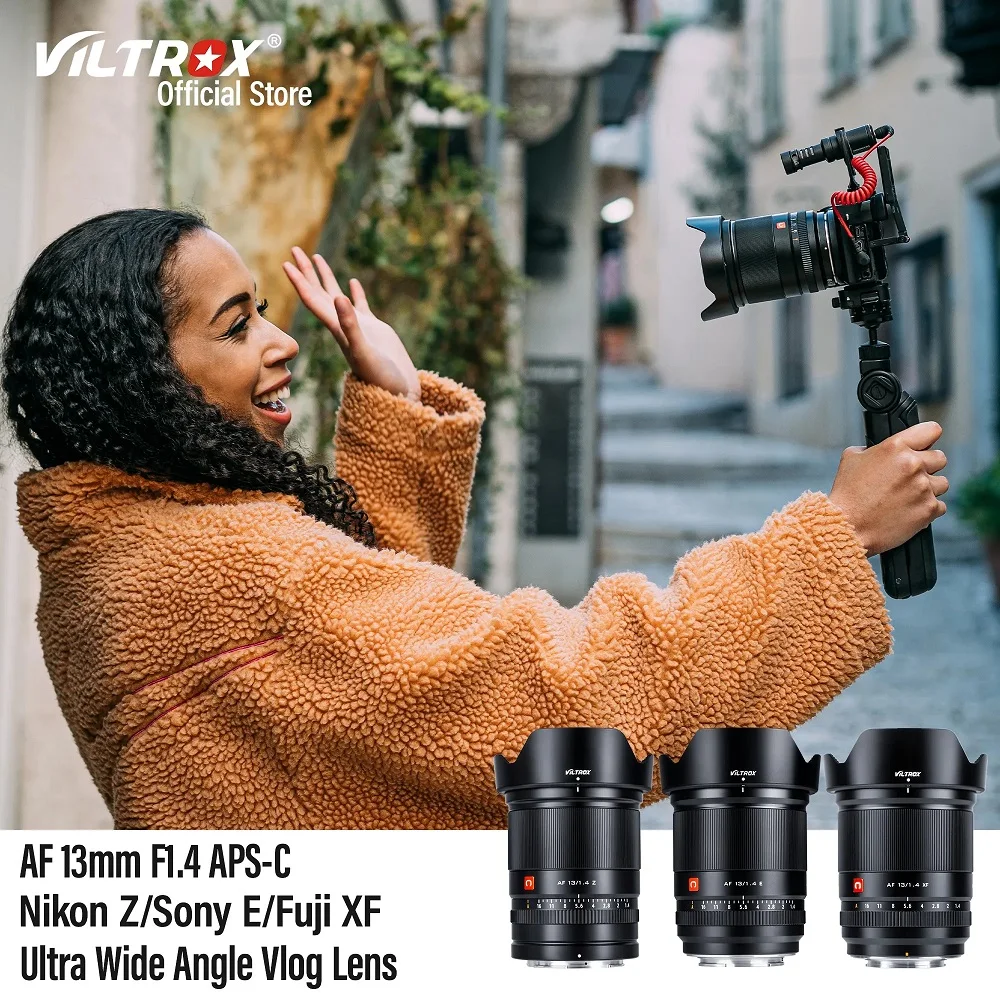 Viltrox 13mm F1.4 FX Автофокус Сверхширокоугольный объектив с большой диафрагмой APS-C для камеры Nikon Z Fujifilm XF Sony с байонетом E - 1