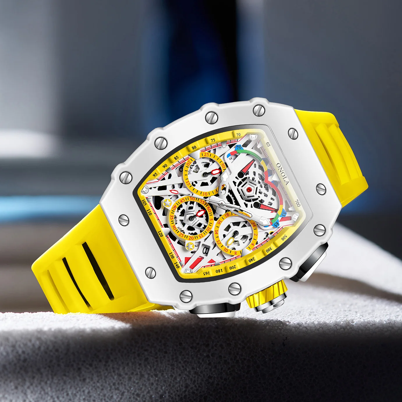 ONOLA Мужские часы Лучший бренд Роскошные спортивные наручные часы Мужские водонепроницаемые кварцевые часы с хронографом Relogio Masculino 2023 - 1
