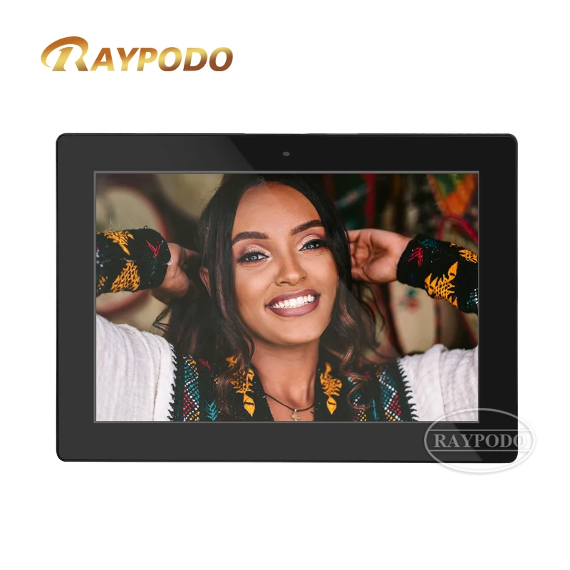 RAYPODO Commercial Android8.1 RK3399 Настенный монитор PoE с сенсорным экраном 10,1-дюймовый планшетный ПК для цифровых вывесок - 1