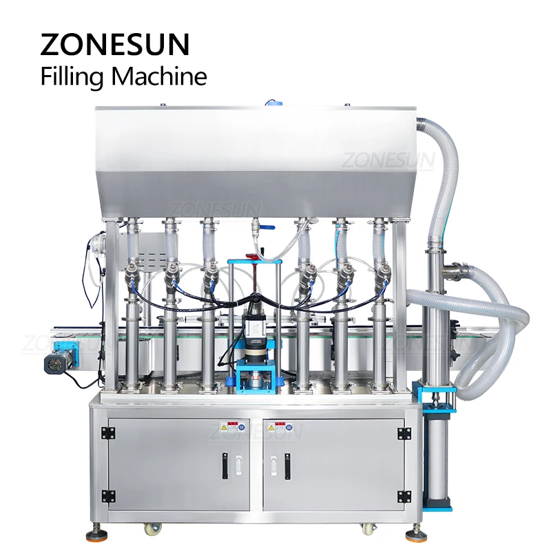 ZONESUN Автоматическая машина для розлива жидкостей с шестью головками Сервомотор Моющее средство Крем Густая паста Шампунь Кетчуп Мед ZS-YT6T-6PX - 5