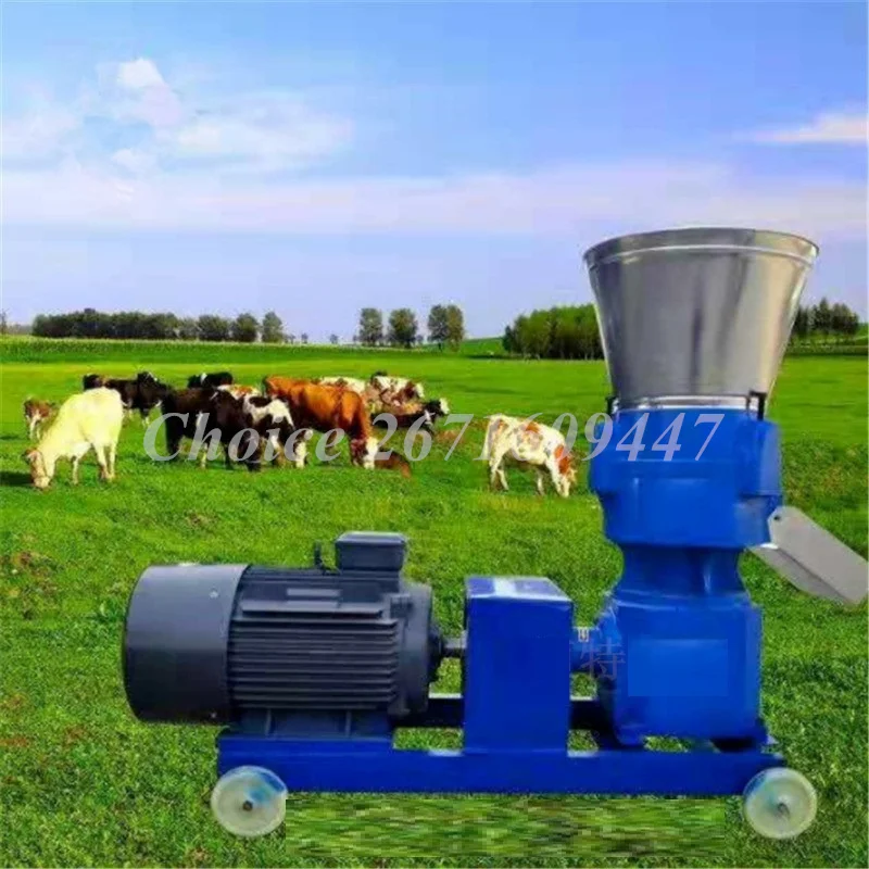 200-300 кг / ч Птицефабрика Кукуруза, корова, лошадь, экструдер и гранулятор Высококачественная ручная грануляторная машина для куриного корма - 1