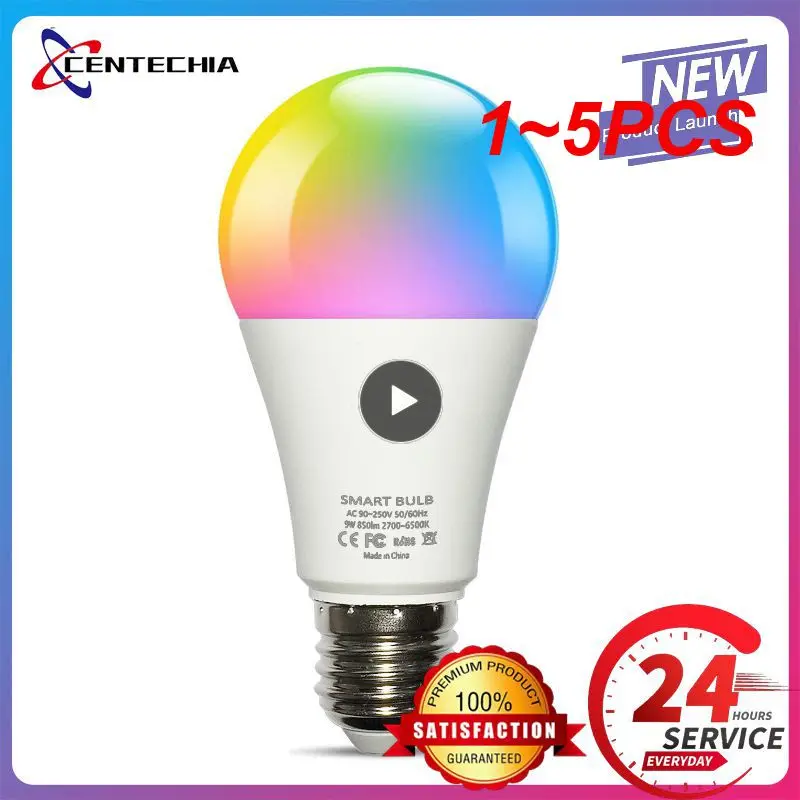 1 ~ 5 шт. Tuya 15 Вт WiFi умная домашняя лампочка, светодиодная лампа E27 RGB с регулируемой яркостью с приложением Smart Life, голосовое управление для дома, Alexa - 0