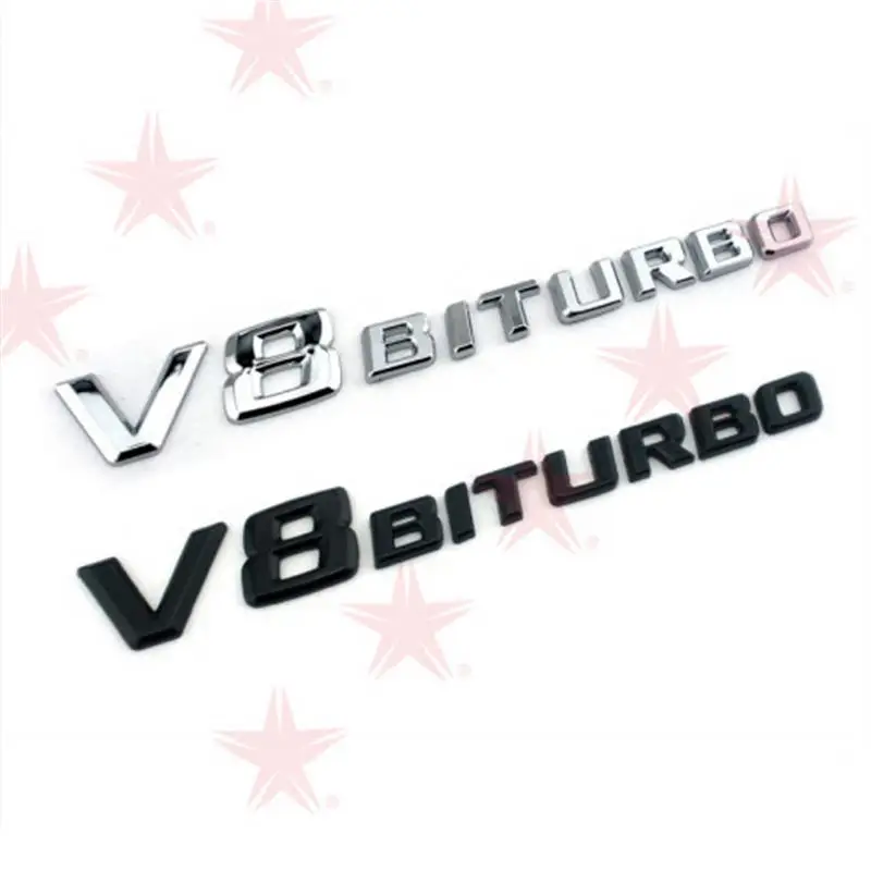  Авто Эмблема Логотип автомобиля BITURBO Elblem Значок подходит для наклейки на кузов автомобиля Mercedes - 0