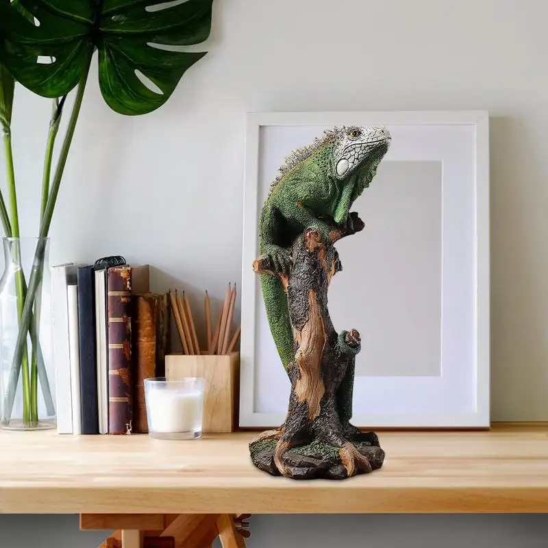 Статуи ящериц Яркая экологически чистая настольная фигурка ящерицы Предметы для украшения дома Спальня Гостиная Прихожая Кабинет - 4