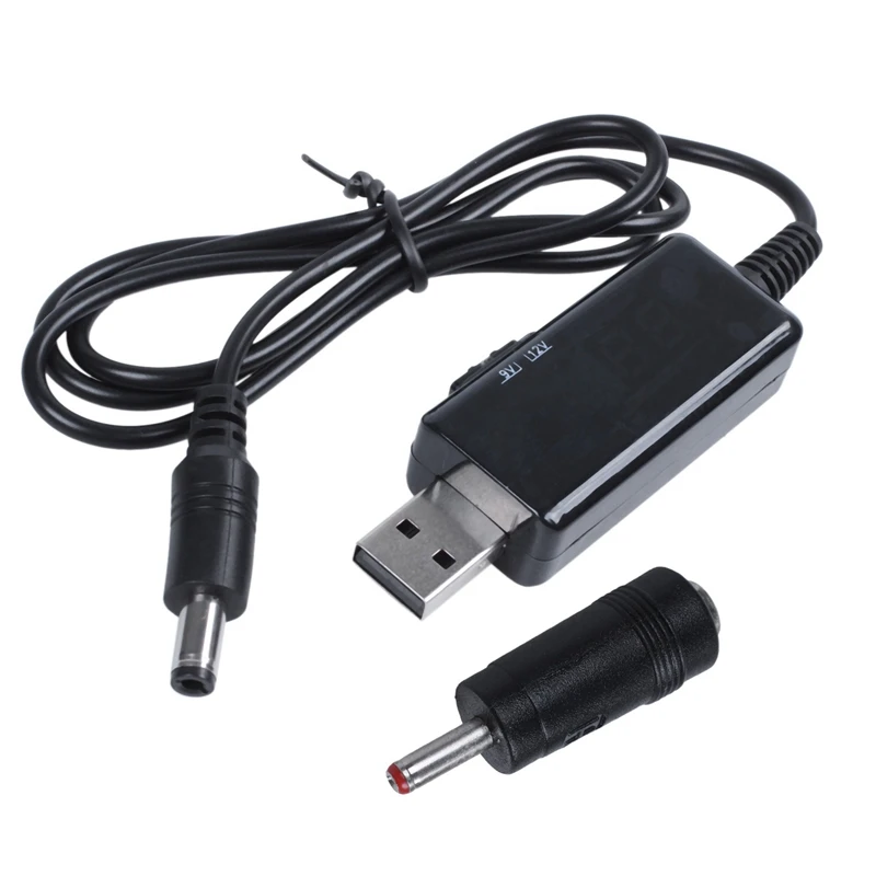 5X USB Boost Кабель 5 В Шаг до 9 В 12 В Регулируемый преобразователь напряжения 1 А Повышающий трансформатор напряжения Регулятор мощности постоянного тока - 0