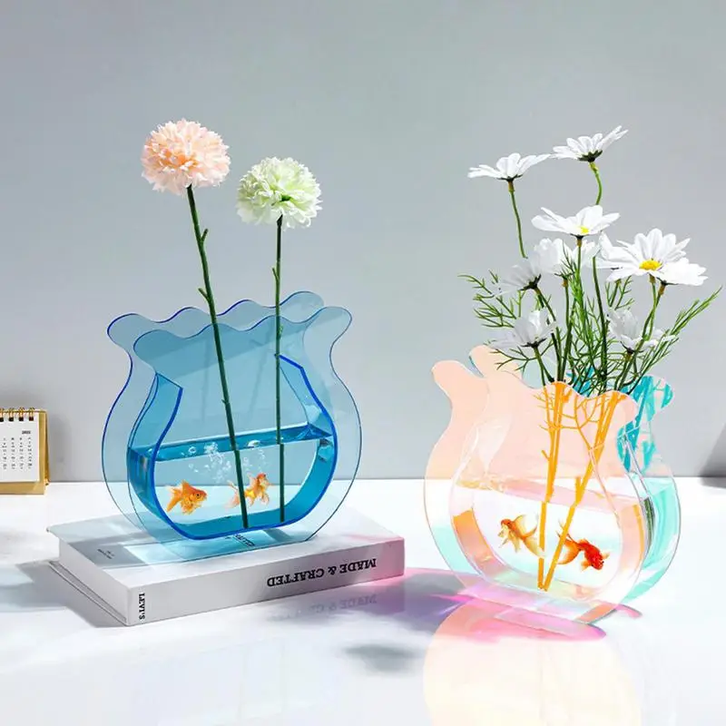  герметичный акриловый аквариум аквариум золотая рыба и бета рыба растение ваза для украшения дома прозрачный - 1