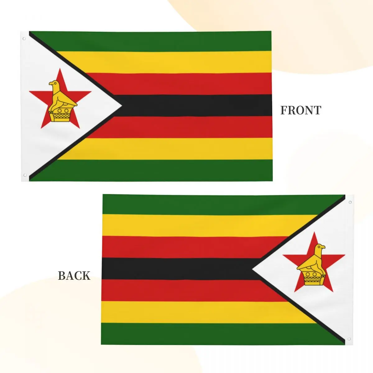 Флаг Зимбабве Флаг Внутренний Открытый Баннер Полиэстер Украшение Яркий Цвет 2x3 3x5 4x6 FT Флаги - 2