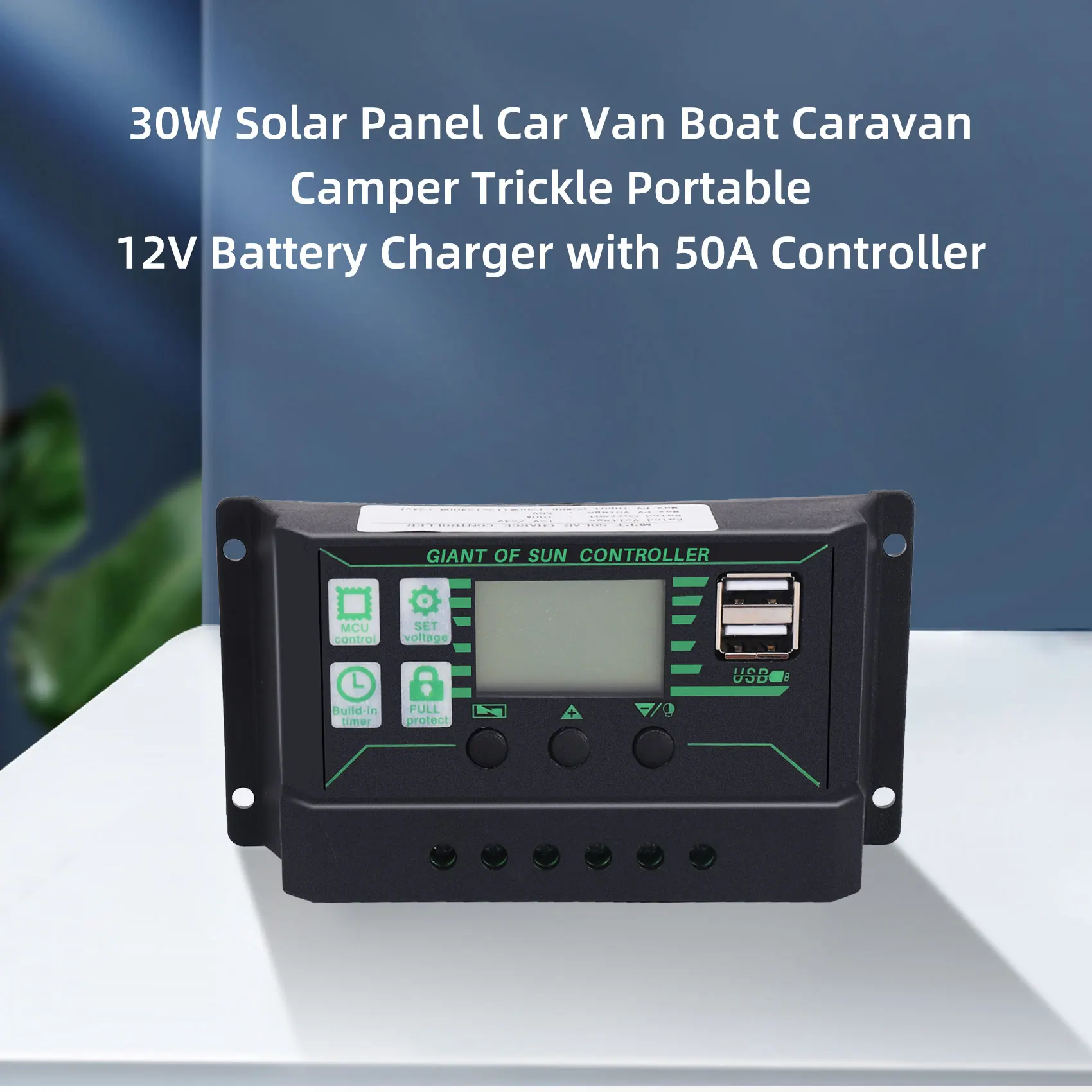 30 Вт Солнечная панель Авто Фургон Лодка Караван Кемпер Ручейка Портативное зарядное устройство 12 В с контроллером 100 А - 1